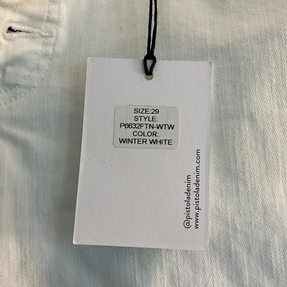 NWT Pistola winter white jeans / high rise / A line / button fly - Picture 4 of 6